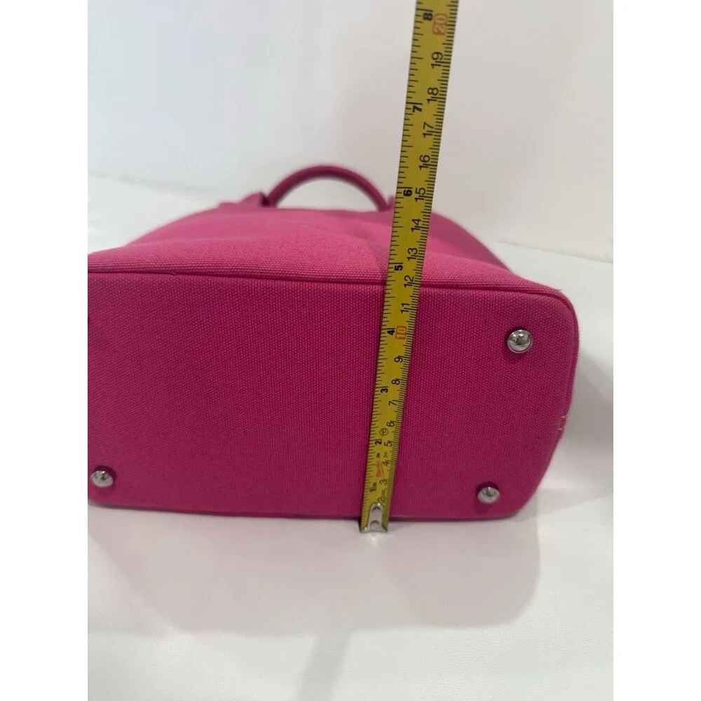 VTG Kate Spade Pink Canvas Hard Shell Boat Tote Bag 90s Y2K Bag